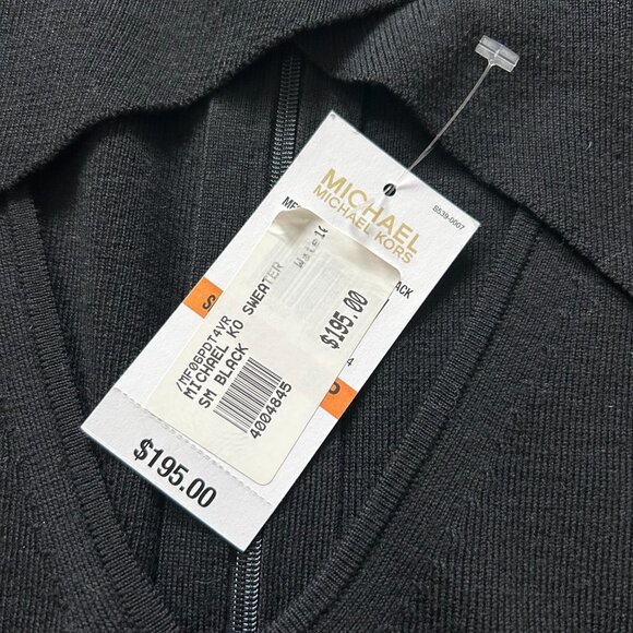 Michael Kors Merino Wool Blend Cutout Sweater - Black - US S - NWT - Picture 7 of 8